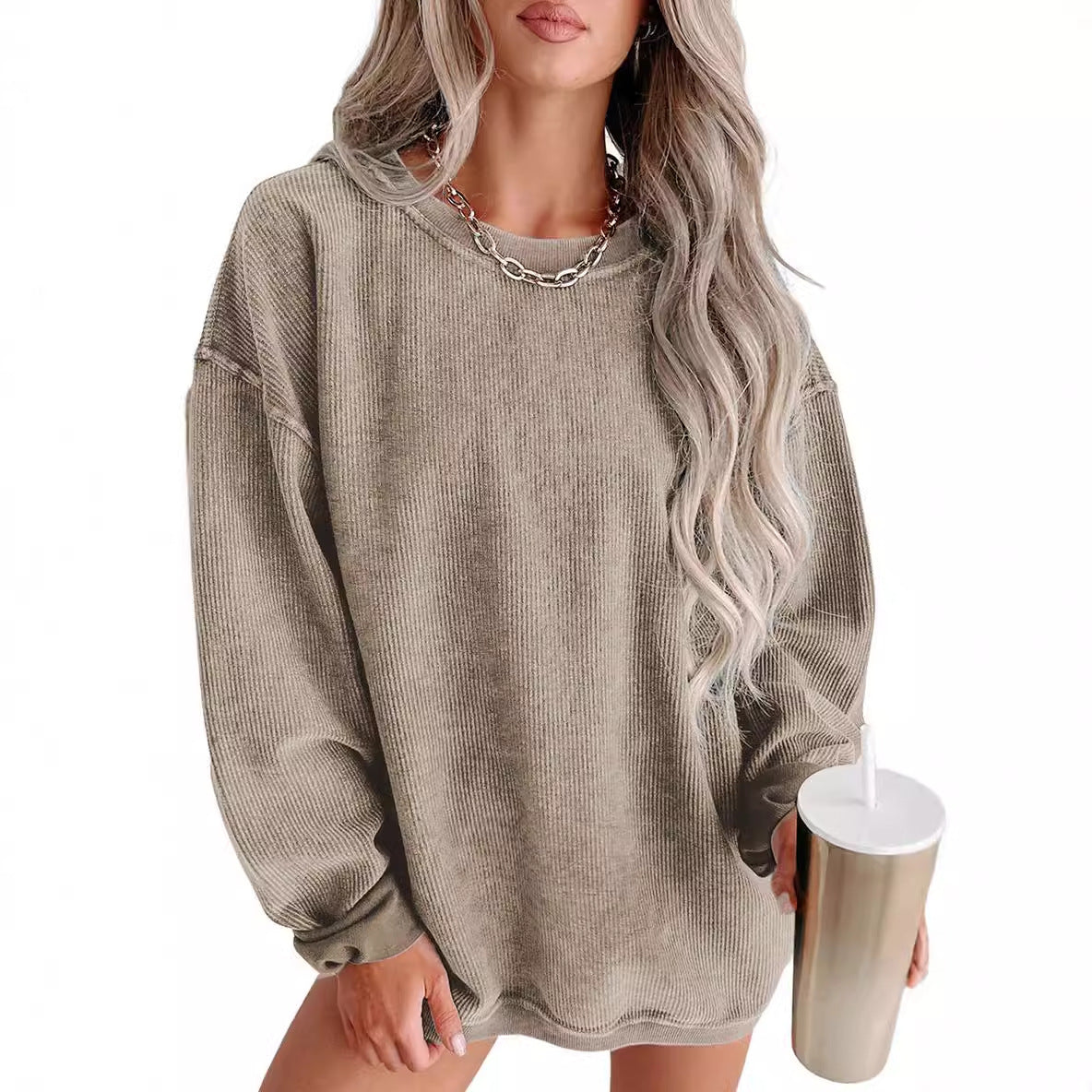 Pull en maille décontracté pour femmes coupe oversize Chic und Stil