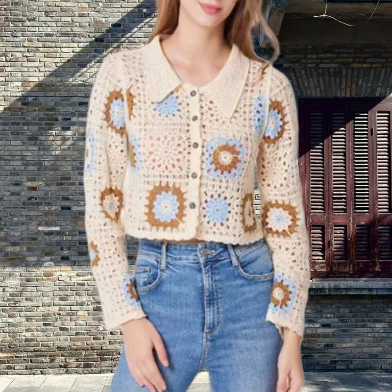 Dames gilet en motif unique de granny square Chic und Stil