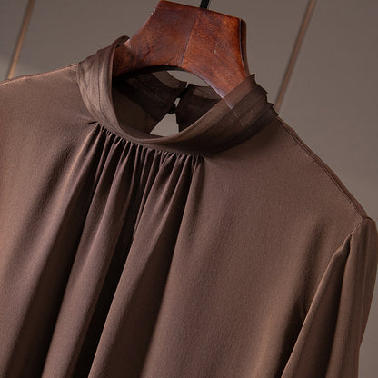 Blouse Plissée Élégante Femme Chic und Stil