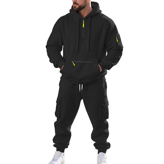 Multifunctional hoodie set for men and cargo pants Chic und Stil