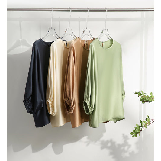 Blouse à manches bouffantes élégante pour femmes Chic und Stil