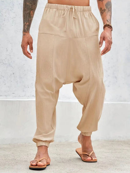 Casual harem pants for men with elastic waist and side pockets Chic and Style