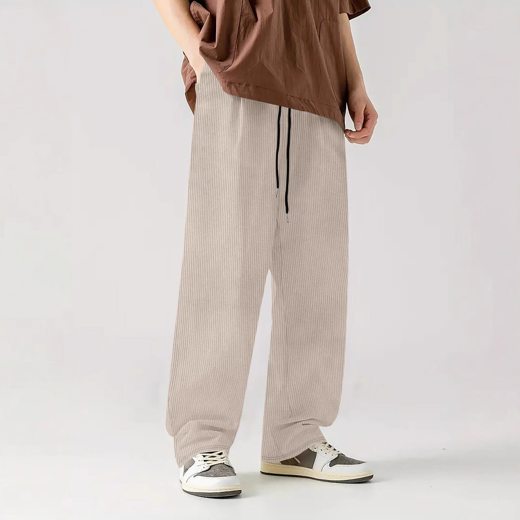 Men Comfortable Ribbed Pants Chic and Style