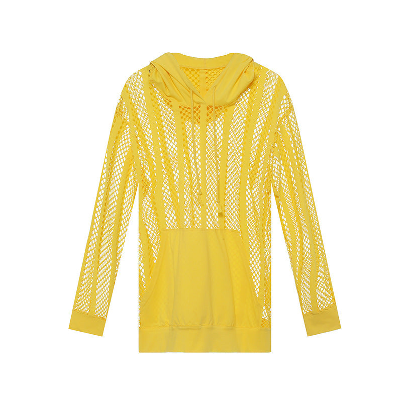 Pull à capuche sportif pour femmes avec maille aérienne de Chic und Stil