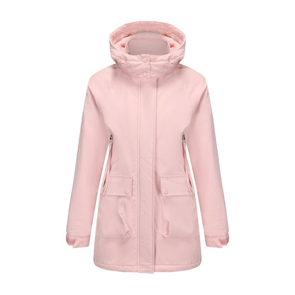 Functional jacket for women with removable hood and practical pockets Chic and Style