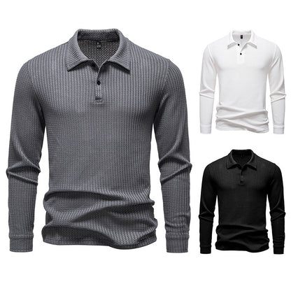 Chemise polo pour homme avec surface structurée et col moderne Chic und Stil