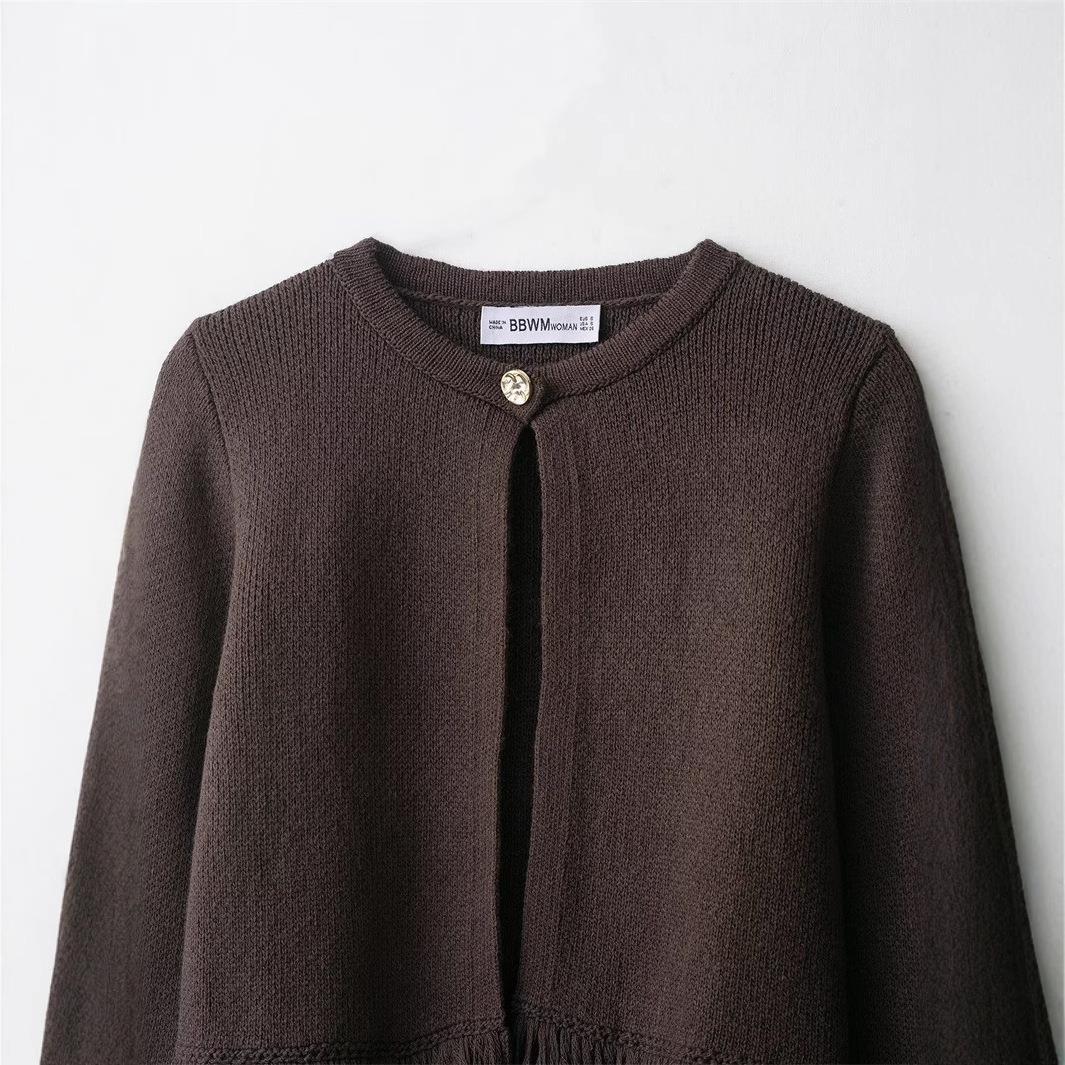 Dames Franges Gilet avec finition exclusive Chic und Stil