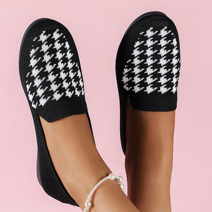 Dame Pantoufles à motifs avec bande élastique Chic und Stil