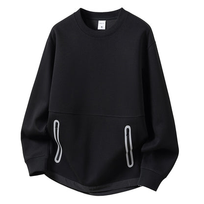 Dames pull-over surdimensionné sportif avec poches zippées pratiques Chic und Stil