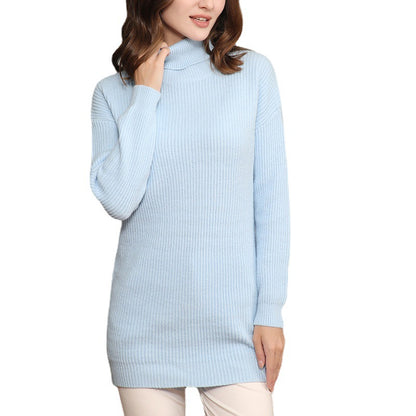 Robe en tricot épais pour femmes avec col montant et coupe ample Chic und Stil