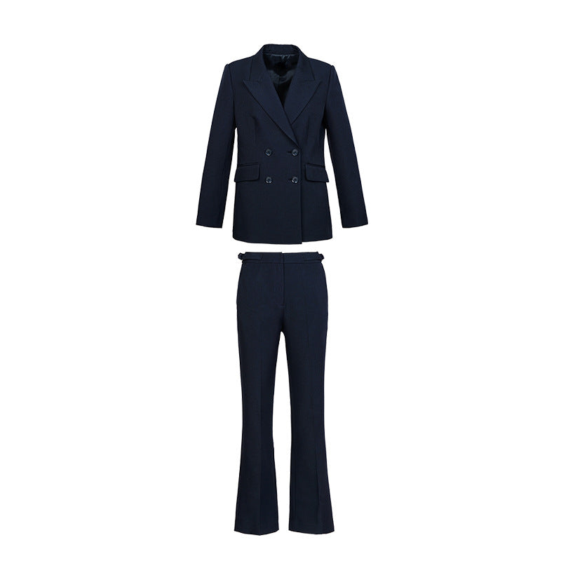 Chic and Style women's double-breasted blazer and fitted pants set