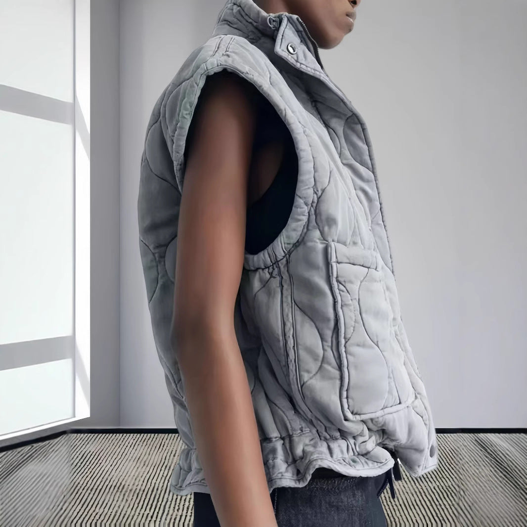 Dames gilet matelassé avec poches pratiques Chic und Stil