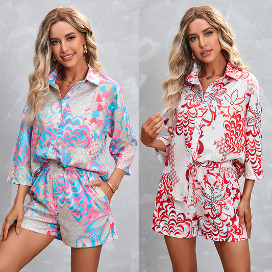 Chemise pour dames à manches courtes décontractée avec taille élastique et design moderne Chic und Stil