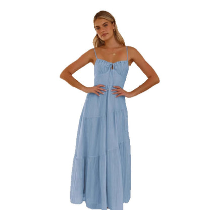 Robe maxi à bretelles réglables pour femmes Chic und Stil