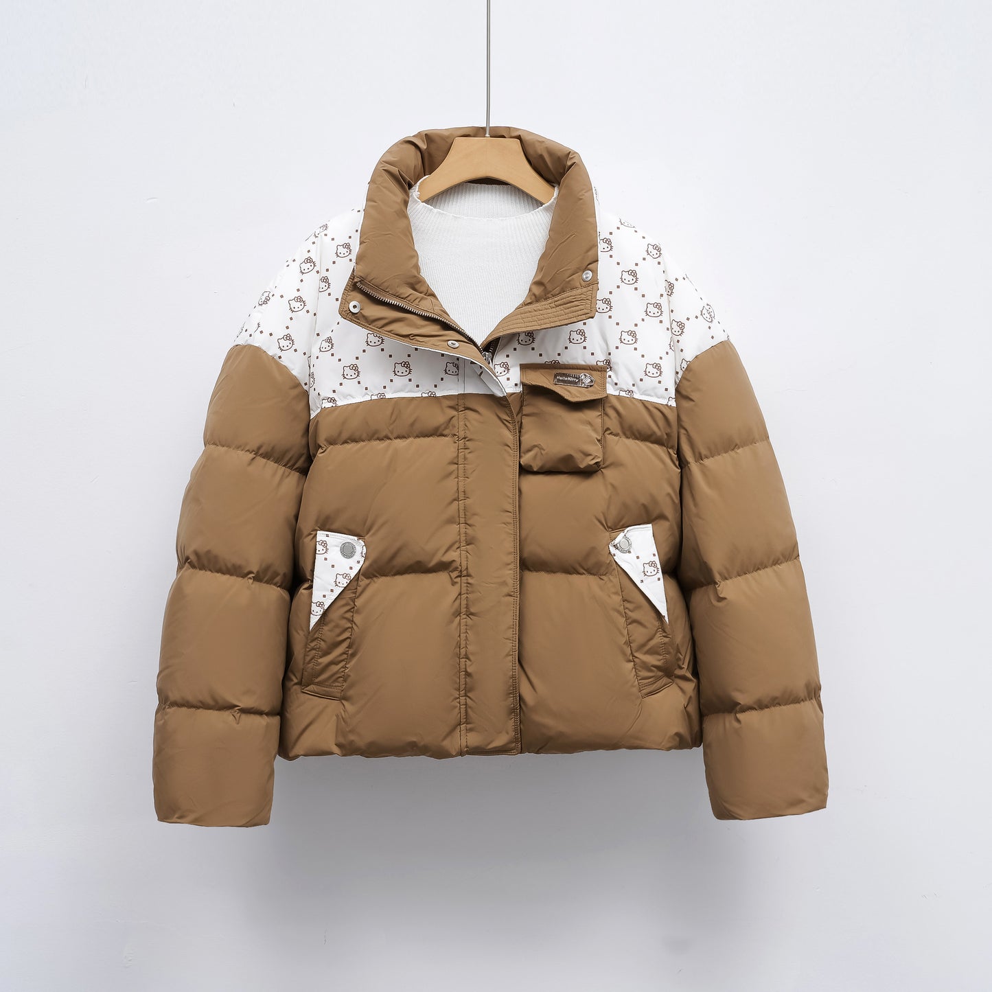 Dame doudoune avec col montant et motif tendance Chic und Stil