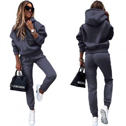 Ensemble de sweatpants décontractés pour femmes avec pull surdimensionné Chic und Stil