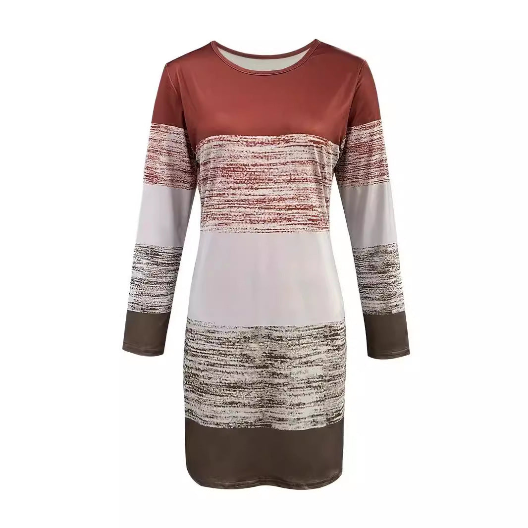 Robe de loisirs pour femmes avec motif rayé graphique et coupe décontractée Chic und Stil
