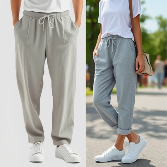 Pantalon Chino décontracté et confortable pour femmes avec ceinture élastique Chic und Stil