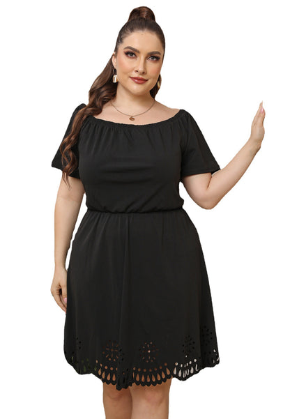 Robe A-Ligne Off-Shoulder Femme avec Détail Découpé Chic und Stil