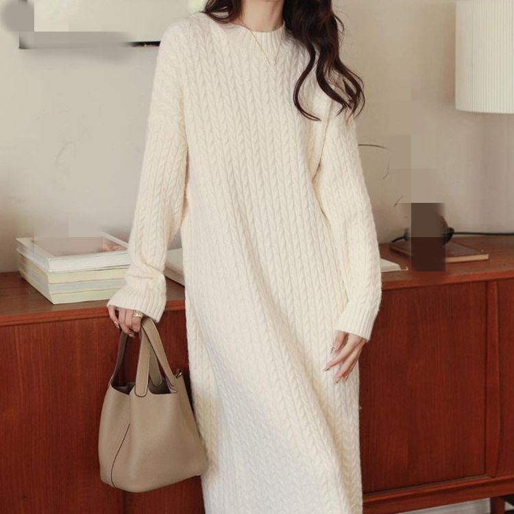 Robe en tricot pour femmes avec motif en torsades et coupe décontractée Chic und Stil
