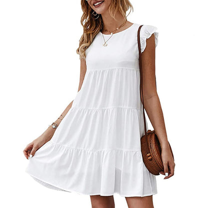 Robe d'été surdimensionnée pour femmes avec des détails en volants Chic und Stil