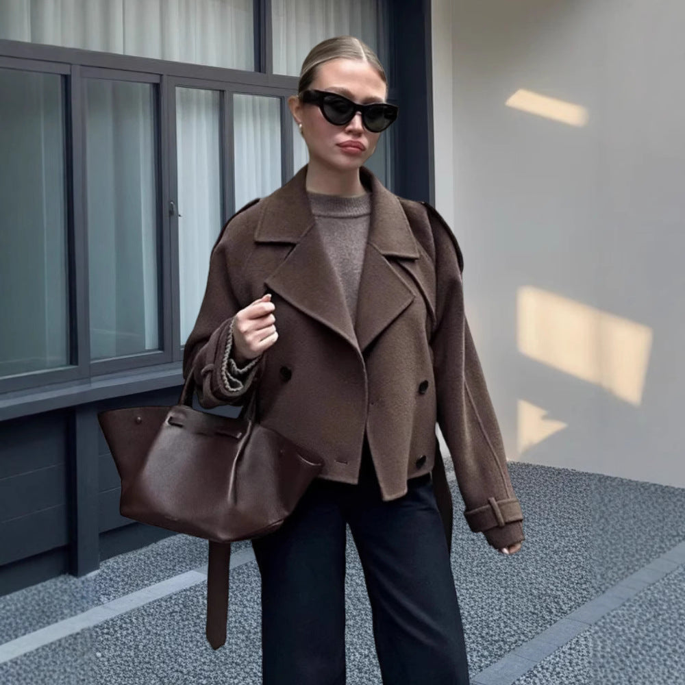 Dames Élégante et décontractée Veste en laine Chic und Stil