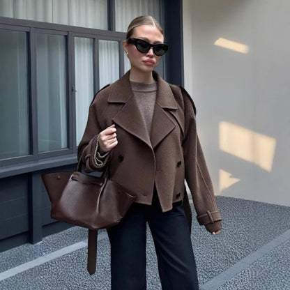 Dames Élégante et décontractée Veste en laine Chic und Stil