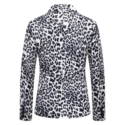 Blazer de costume élégant pour homme avec un motif léopard frappant Chic und Stil