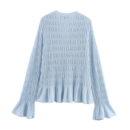 Dames Cardigan léger et élégant avec ourlet à volants Chic und Stil