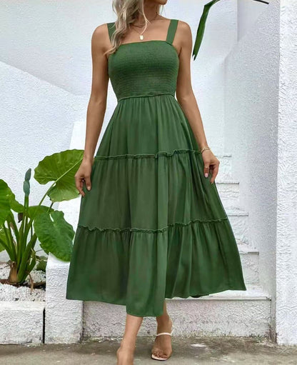 Robe maxi femme avec bustier élastique et jupe fluide Chic und Stile