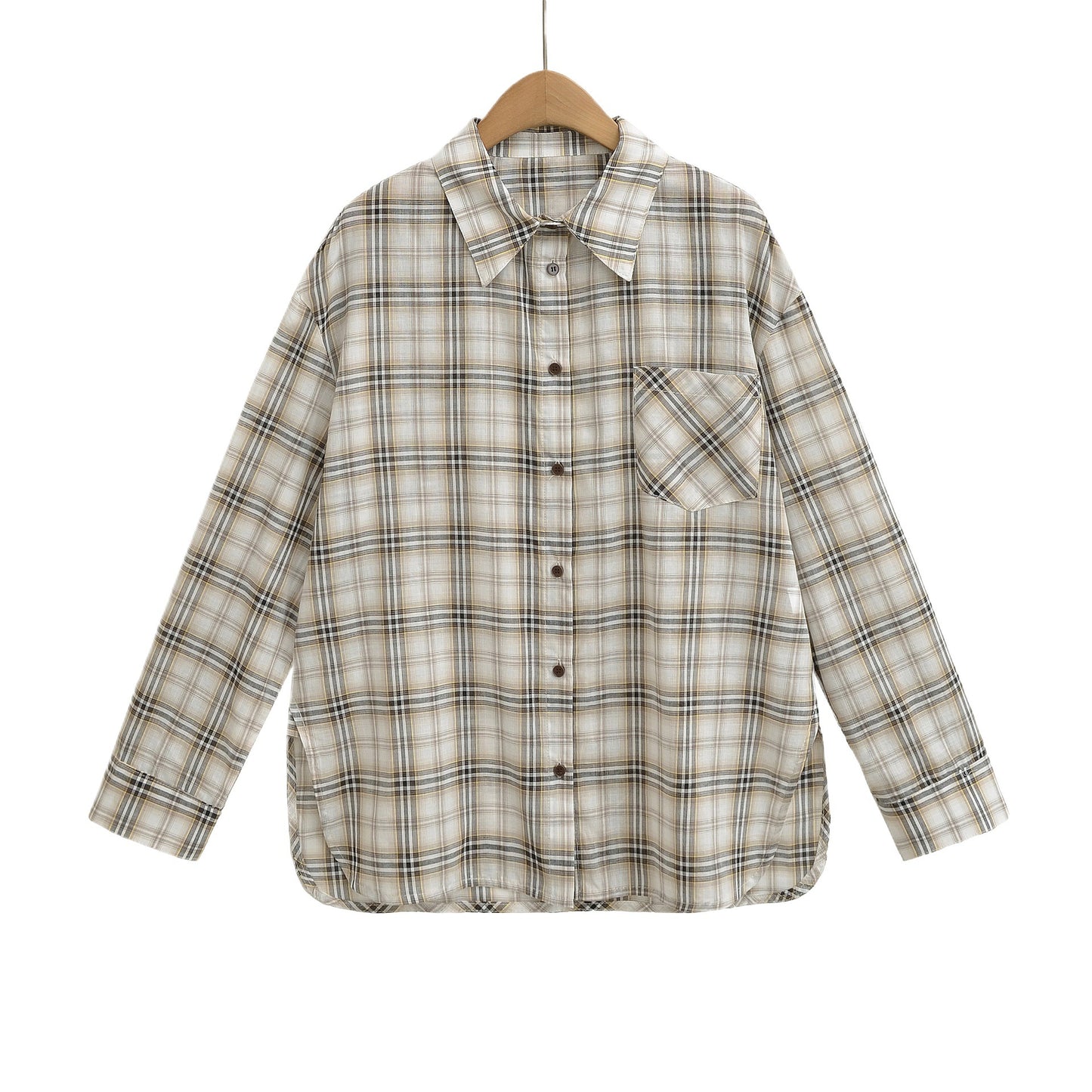 Chemise à carreaux décontractée pour femmes avec coupe oversized et poche poitrine pratique Chic und Stil