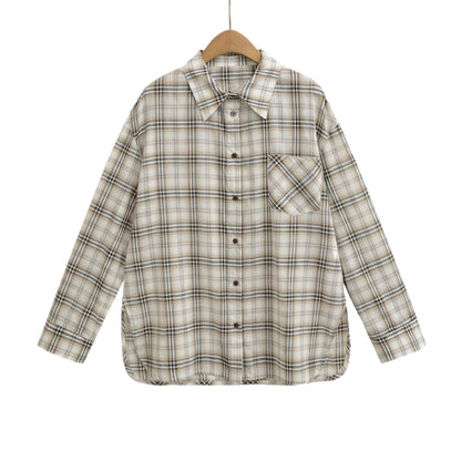 Chemise à carreaux décontractée pour femmes avec coupe oversized et poche poitrine pratique Chic und Stil