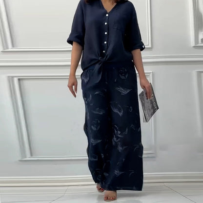 Ensemble de pantalon de loisirs et haut décontracté Chic und Stil pour femmes