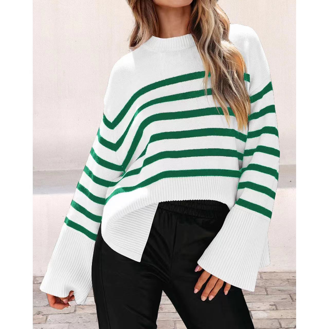 Pull oversized à rayures pour femmes Chic und Stil