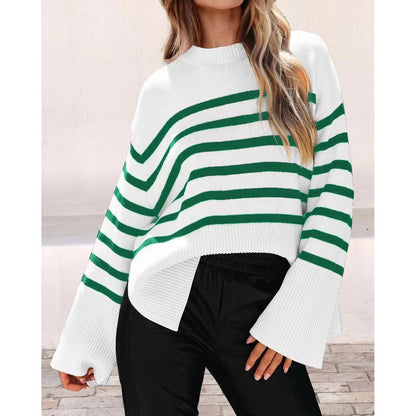 Pull oversized à rayures pour femmes Chic und Stil