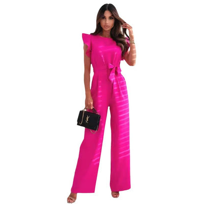 Elegant women's jumpsuit with ruffled columns Chic und Stil
