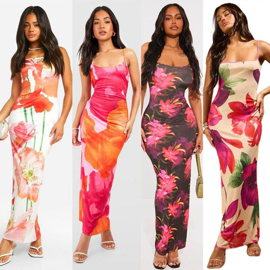 Robe maxi fleur A-line Chic und Stil pour femmes