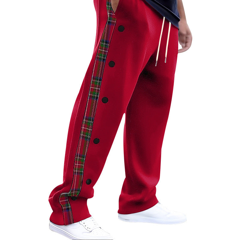 Casual cargo pants for men with snap buttons and trendy pattern Chic und Stil