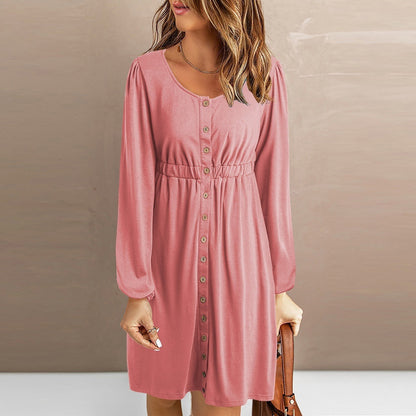 Robe d'été pour femmes avec coupe cintrée et manches longues Chic und Stil