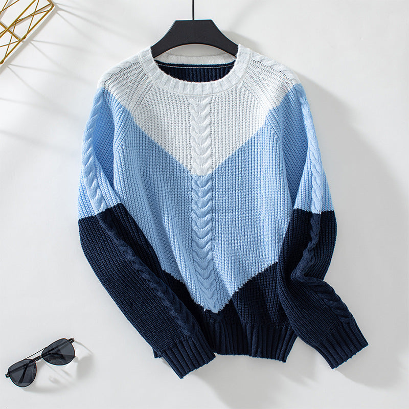 Pull en tricot à motifs géométriques et à côtes torsadées pour femmes Chic und Stil