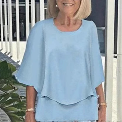 Women Elegant Layered Tunic Set and Floral Pants Chic and Style