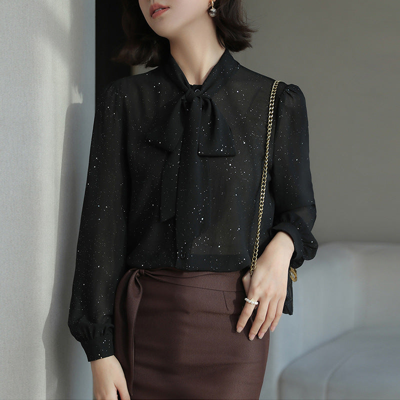 Blouse Élégante à Nœud Papillon Femme Chic und Stil 1750846558