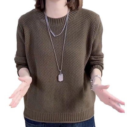 Pull-over en tricot décontracté pour femmes avec une surface texturée et une coupe ample Chic und Stil