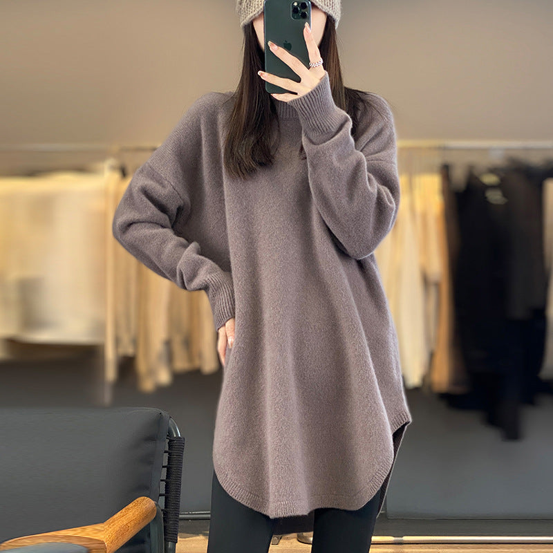 Pull en tricot oversize pour femmes avec ourlet asymétrique Chic und Stil