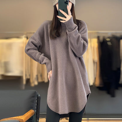 Pull en tricot oversize pour femmes avec ourlet asymétrique Chic und Stil