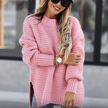 Pull en tricot épais pour femmes avec coupe décontractée et col montant Chic und Stil