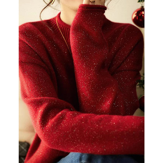 Pull en tricot scintillant Chic und Stil pour femmes