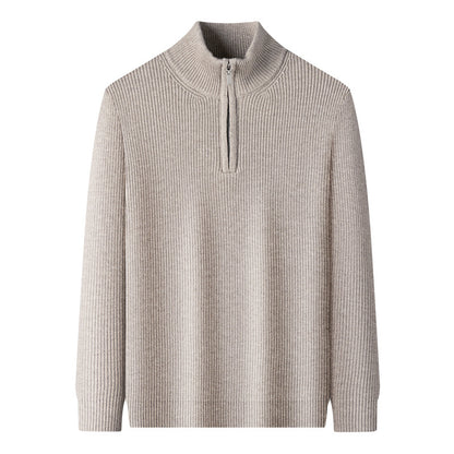 Pull-over zippé élégant pour hommes en laine douce Chic und Stil