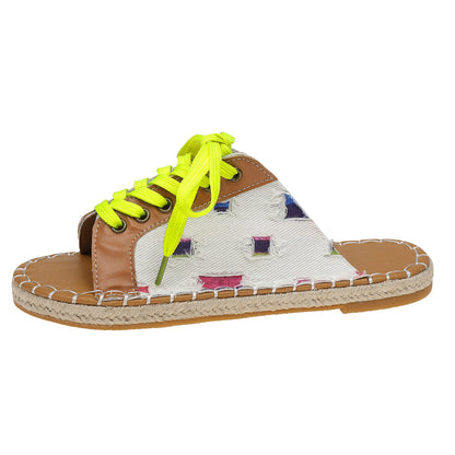 Sandales de loisir pour femmes au style camouflage décontracté avec détail de laçage Chic und Stil