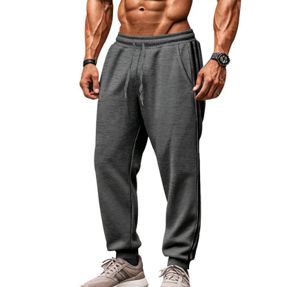 Casual sports pants for men with elastic waist and side zip pockets Chic and Style